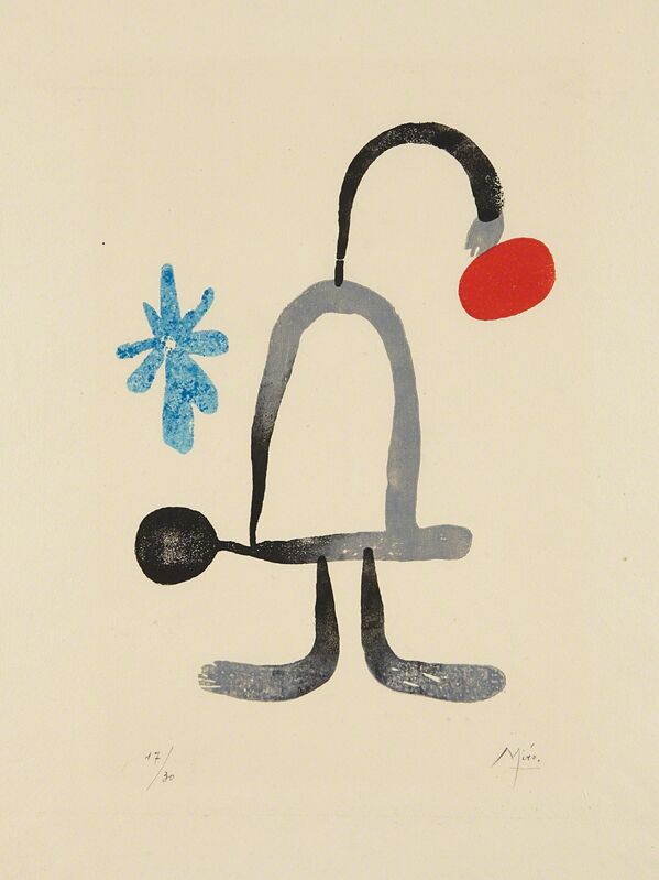 Joan Miró, ‘A toute épreuve: one plate’, 1958, Print, Woodcut in colors, on Auvergne vellum paper, with full margins, Phillips