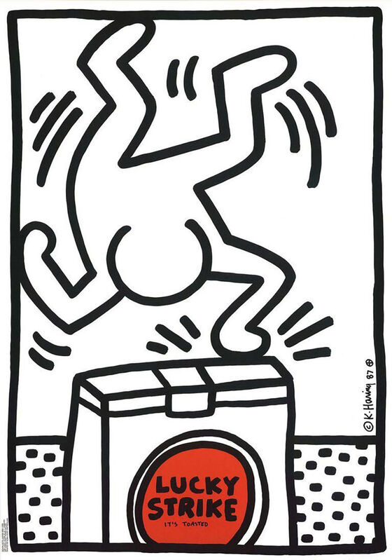 Keith Haring, ‘Keith Haring Lucky Strike 1987: Set of 3 ’, 1987, Print, Silkscreen in colors (set of 3), Lot 180 Gallery