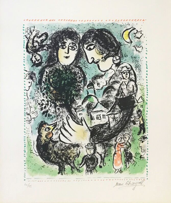 Marc Chagall, ‘LE RENDEZ-VOUS’, 1983, Print, COLOR LITHOGRAPH, Gallery Art