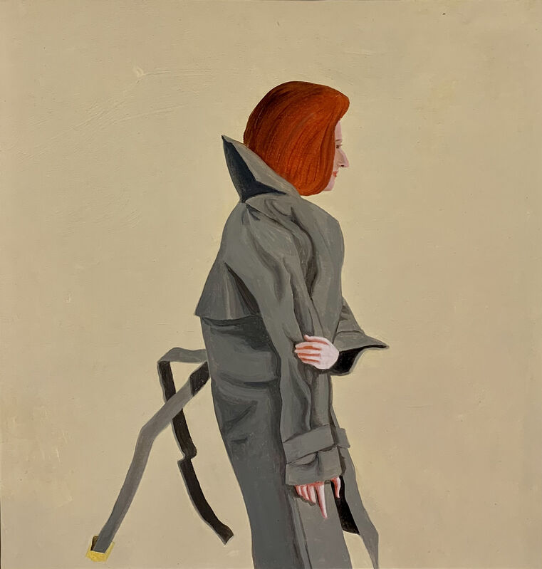 Kathy Osborn, ‘Trench Coat’, 2017, Painting, Oil on paper on board, Susan Eley Fine Art
