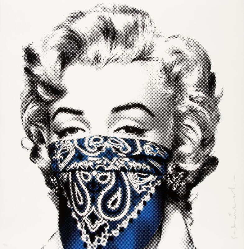 Mr. Brainwash, ‘Stay Safe (Blue)’, 2020, Print, Silkscreen in colors on wove paper, Heritage Auctions