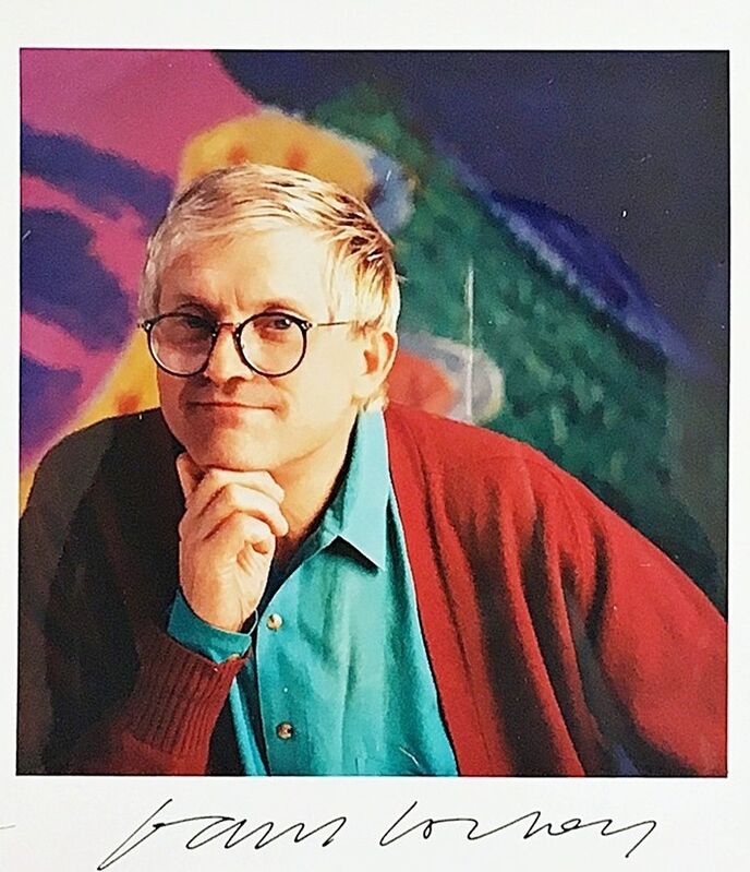 David Hockney, ‘Hand Signed Color Photograph from the Estate of Hollywood Director Paul Bartel’, ca. 1987, Ephemera or Merchandise, Photograph of david hockney, hand signed by hockney, Alpha 137 Gallery Gallery Auction