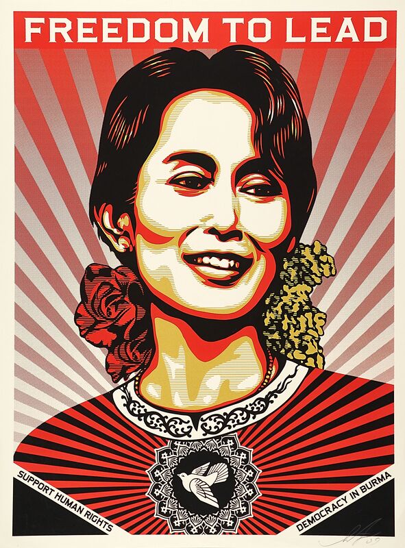 Shepard Fairey, ‘Aung San Suu Kyi’, 2009, Print, Screenprint in colors, Rago/Wright/LAMA