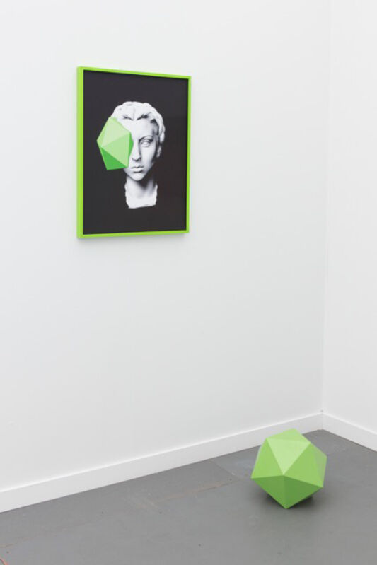 Julieta Aranda, ‘It will, it will. I’ve guaranteed it #6’, 2015, Installation, Giclée impression on fibaprint, painted frame, icosahedron, OMR