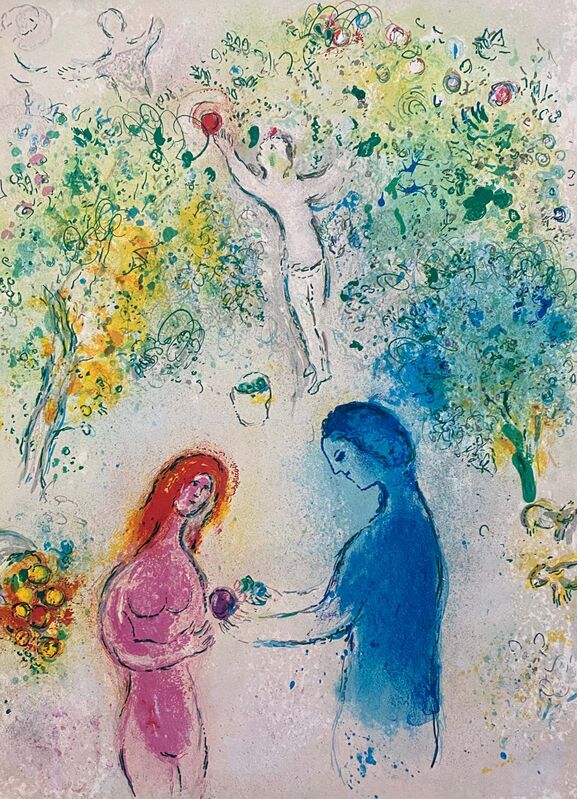 Marc Chagall, ‘“Daphne et Chloé (Daphne and Chloe)” from Daphnis et Chloé (Cramer 46; Mourlot 308)’, 1977, Ephemera or Merchandise, Offset lithograph on wove paper, Art Commerce