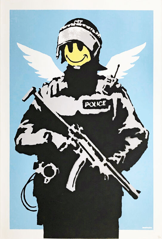 Banksy, ‘FLYING COPPER’, 2004, Print, SCREEN PRINT, Gallery Art