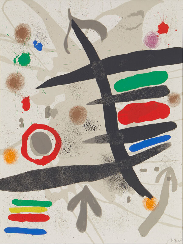 Joan Miró, ‘One plate from "Les Perseides"’, 1970, Print, Color lithograph on wove paper, watermark of the publisher, under Plexiglas, John Moran Auctioneers