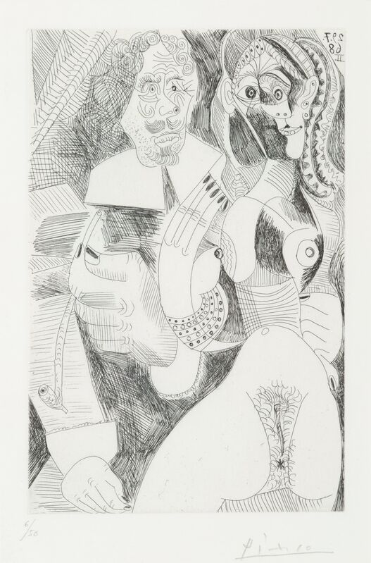 Pablo Picasso, ‘Plate 225, from La série des 347 gravures’, 1968, Print, Etching on wove paper, Heritage Auctions