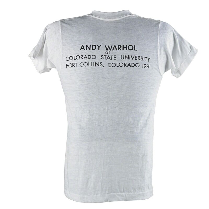 Andy Warhol, ‘Campbell's Soup (Andy Warhol at Colorado State University 1981)’, 1981, Print, Screenprint on Derby + Plus, 50/50 cotton and polyester T-shirt, Size: Small, Rago/Wright/LAMA