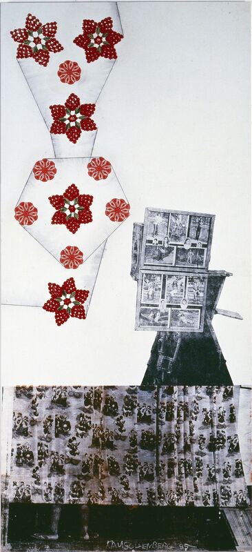 Robert Rauschenberg, ‘Park / ROCI MEXICO’, 1985, Mixed Media, Acrylic, collage, and graphite on canvas, Robert Rauschenberg Foundation
