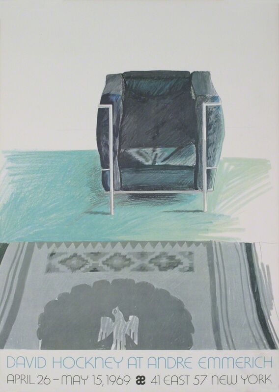David Hockney, ‘Corbusier Chair and Rug (sm)’, 1969, Ephemera or Merchandise, Offset Lithograph, ArtWise