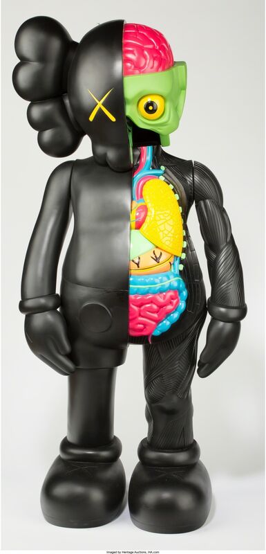 KAWS, ‘4 foot dissected companion (black)’, 2009, Other, Vinyl, Heritage Auctions