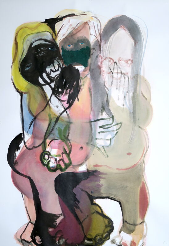 Simona Deflorin, ‘ohne Titel’, 2020, Drawing, Collage or other Work on Paper, Aquarell and ink on paper, Lakeside Gallery