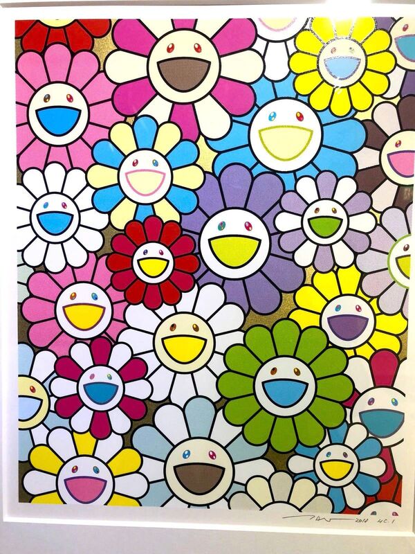 Takashi Murakami, ‘A Little Flower Painting : Yellow, White, and Purple Flowers’, 2018, Print, Silkscreen, Dope! Gallery