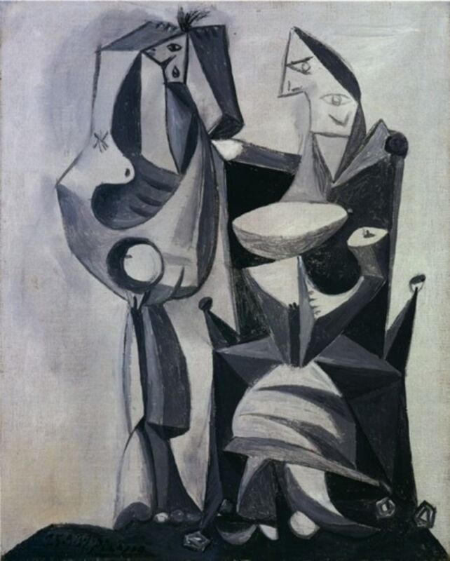 Pablo Picasso, ‘Nu debout et femme assise’, 1939, Painting, Oil on canvas, Mirat 
