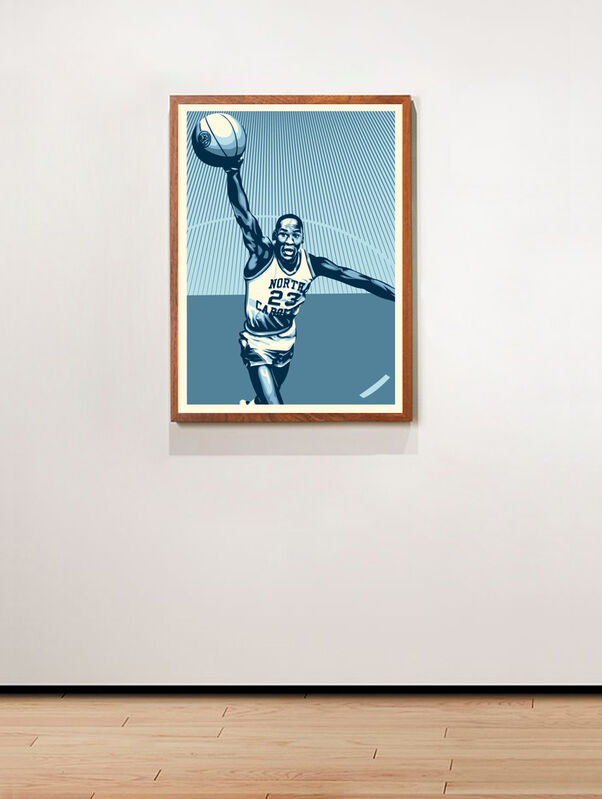 Shepard Fairey, ‘Jordan UNC’, 2009, Print, Screenprint, Saguaro Gallery