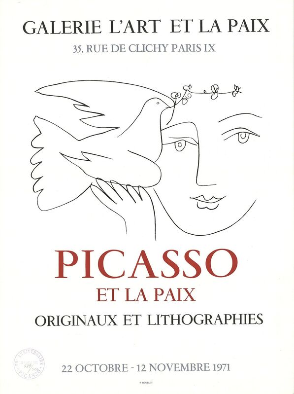 Pablo Picasso, ‘Galerie L'Art Et la Paix, Paris’, 1971, Print, Lithograph, ArtWise