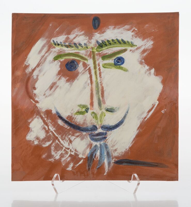 Pablo Picasso, ‘Visage à la barbiche’, 1968, Design/Decorative Art, Terre de faïence plaque, partially glazed and painted in colors, Heritage Auctions