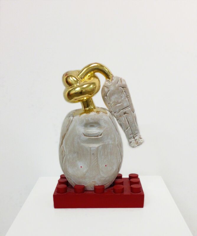 Ivan Lardschneider, ‘Heavy Head’, 2013, Sculpture, Hand Carved Linden Wood and Acrylic, Galleria Ca' d'Oro