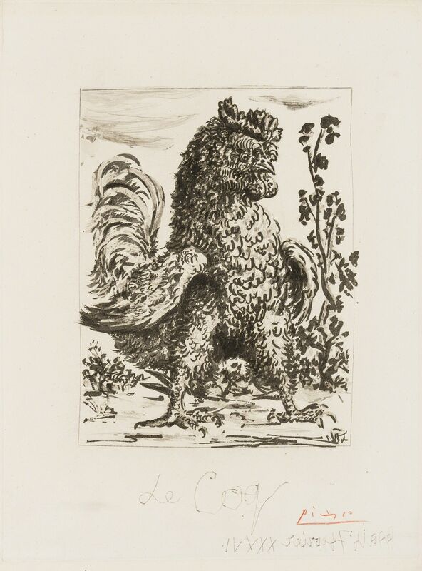 Pablo Picasso, ‘Le Coq (Baer 591 II A/C: Bloch 344)’, 1936, Print, Aquatint, grattoir and drypoint, Forum Auctions
