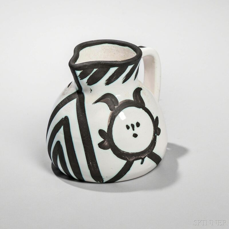 Pablo Picasso, ‘Head Pitcher’, 1953, Design/Decorative Art, Turned earthenware pitcher with oxidized paraffin decoration, white enamel and black, Skinner