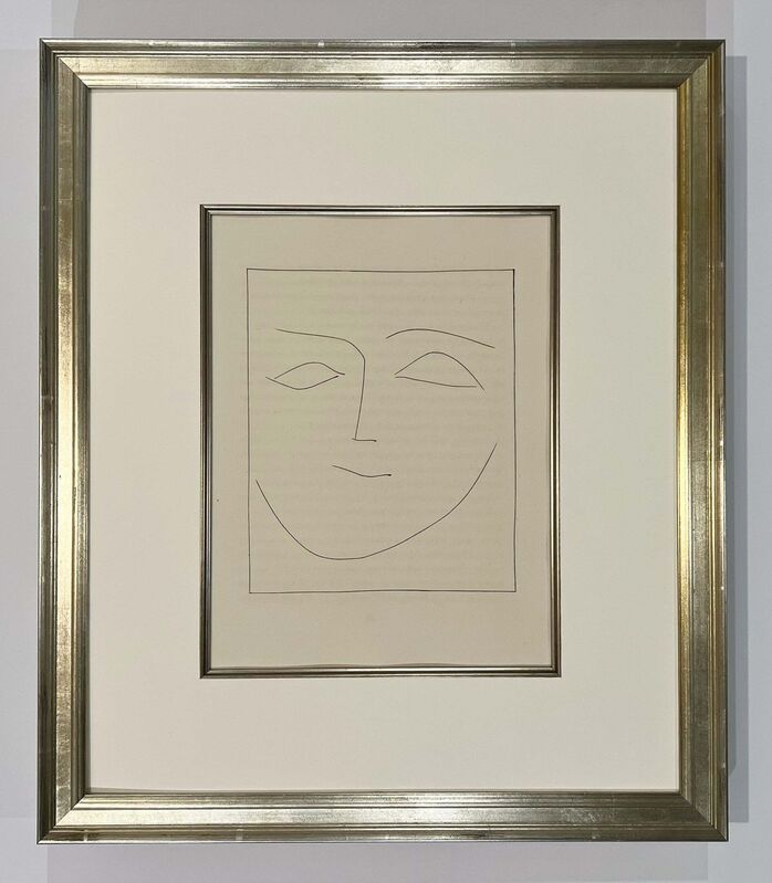 Pablo Picasso, ‘Square Head of a Woman Half Smiling (Plate XII)’, 1949, Print, Original etching on Montval wove paper, Georgetown Frame Shoppe