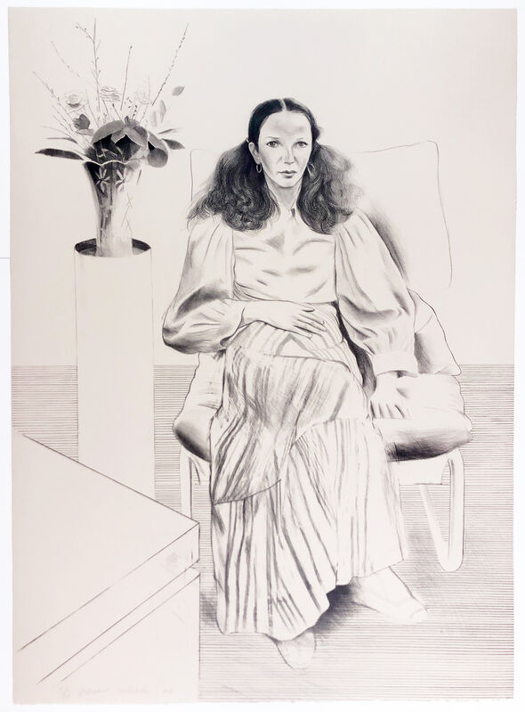 David Hockney, ‘Brooke Hopper’, 1976, Print, Lithograph in black on Arches Cover wove paper, Petersburg Press 