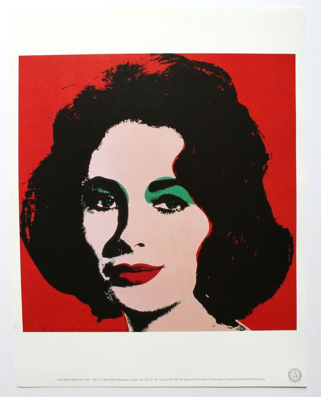 Andy Warhol, ‘Liz’, 1989, Reproduction, Offset lithograph on high quality paper, EHC Fine Art Gallery Auction
