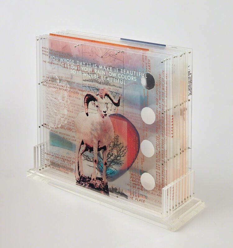 Robert Rauschenberg, ‘Opal Gospel’, 1971, Sculpture, The complete set of 10 screenprints in colors, on transparent acrylic panels, the full sheets, all contained in the original steel case with acrylic stand (as issued), Phillips