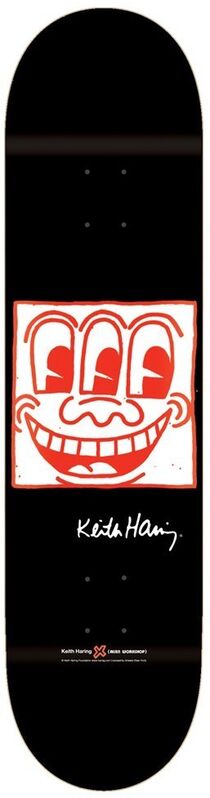 Keith Haring, ‘TV Face ’, 2013, Print, Screenprint on wood, EHC Fine Art