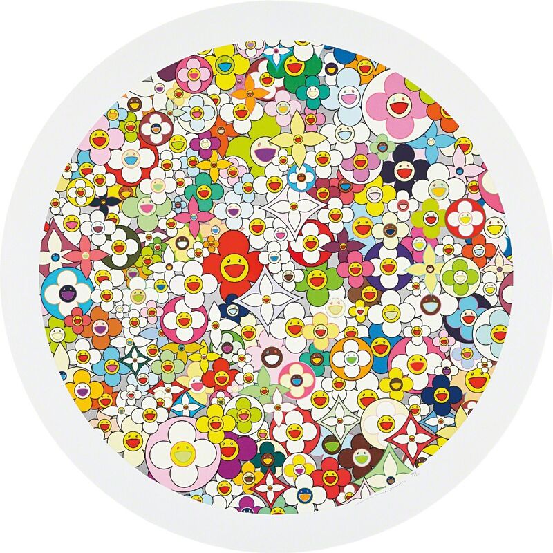 Takashi Murakami, ‘Super Flat, First Love, Flower’, 2010, Print, Screenprint in colors with platinum leaf, on wove paper, with full margins, Phillips