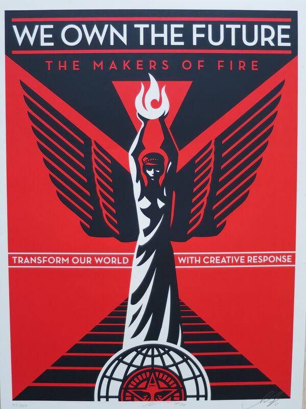 Shepard Fairey, ‘We own the future’, 2013, Print, Paper, Gallery 55 TLV