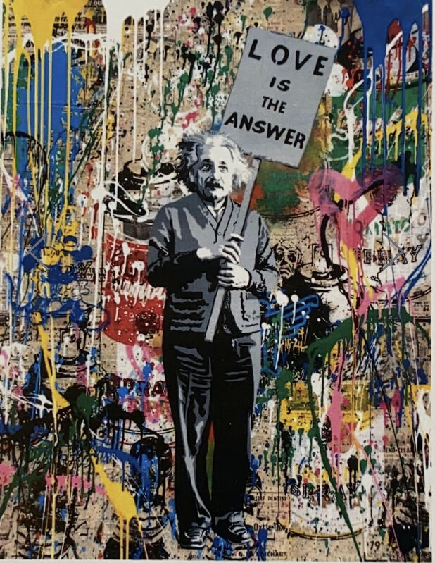 Mr. Brainwash, ‘Einstein’, 2018, Painting, Silkscreen and mixed media on paper, Artsy x Forum Auctions