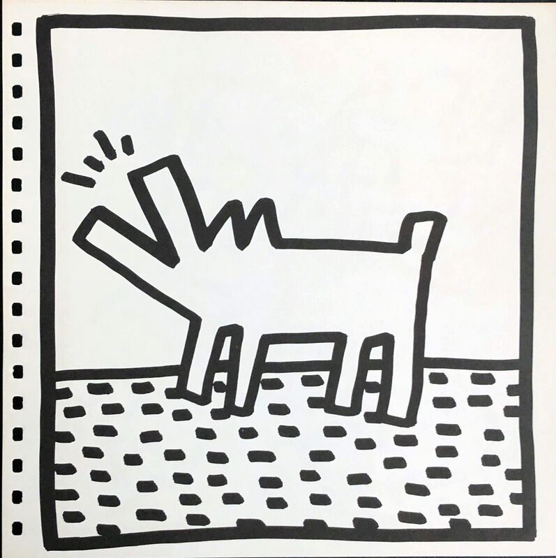Keith Haring, ‘Keith Haring (untitled) Barking Dog lithograph 1982’, 1982, Ephemera or Merchandise, Offset lithograph, Lot 180 Gallery