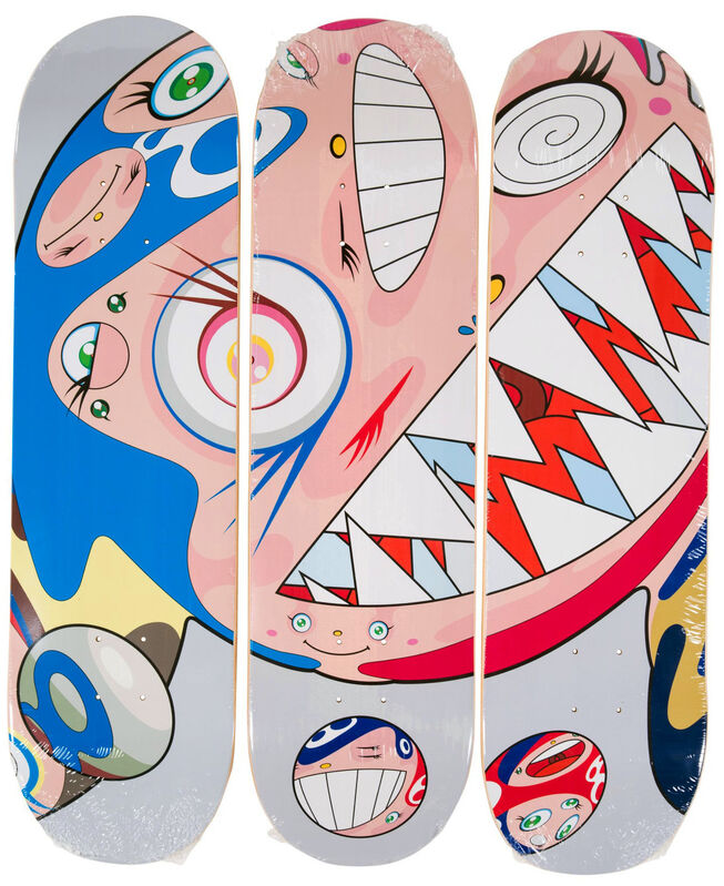 Takashi Murakami, ‘Takashi Murakami DOB Skateboard Decks (Set of 3 Murakami skate decks)’, 2018, Print, Set of 3 screen-printed maple wood skateboard decks, Lot 180 Gallery