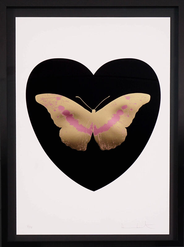 Damien Hirst, ‘I Love You Black/Gold Butterfly ’, 2015, Print, Silkscreen, Gold Leaf, Foil Block, Arton Contemporary