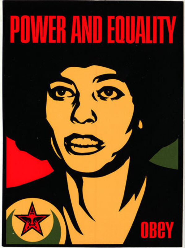 Shepard Fairey, ‘Power and Equality Angela’, 1998, Print, Screenprint, EHC Fine Art