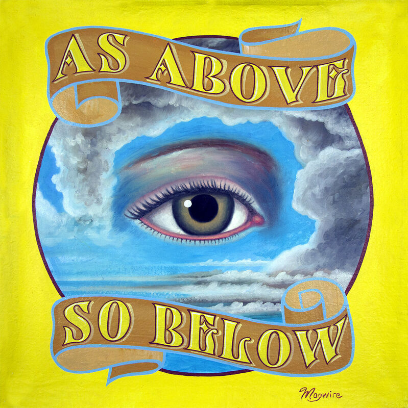 molly mcguire, ‘"As Above, So Below"’, ca. 2018, Painting, Acrylic on re-purposed canvas, Parlor Gallery