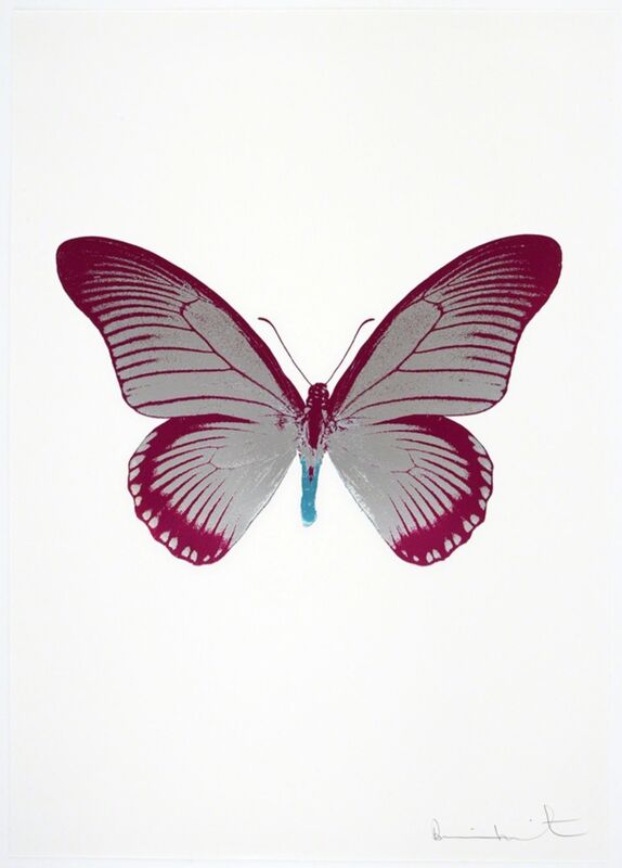 Damien Hirst, ‘The Souls IV - Silver Gloss - Fuchsia Pink - Topaz’, 2010, Print, Three Colour Foil Block Print, Samuel Owen Gallery