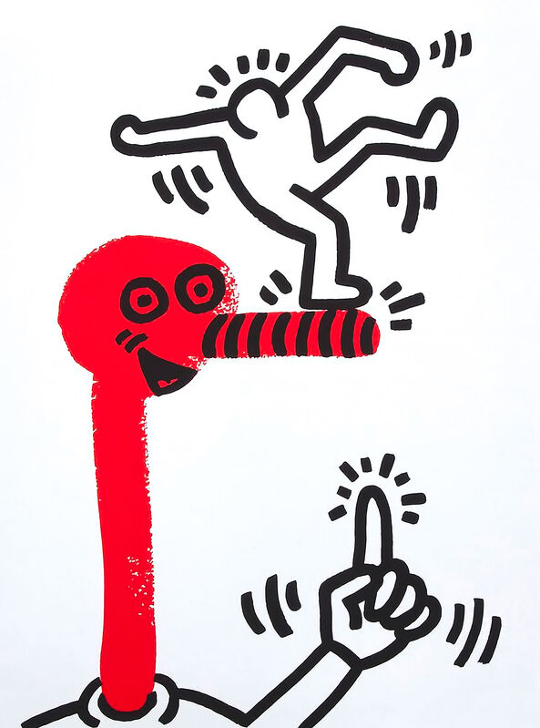 Keith Haring, ‘Story of Red and Blue #20’, 1990, Print, Silkscreen in colours on paper, Tate Ward Auctions