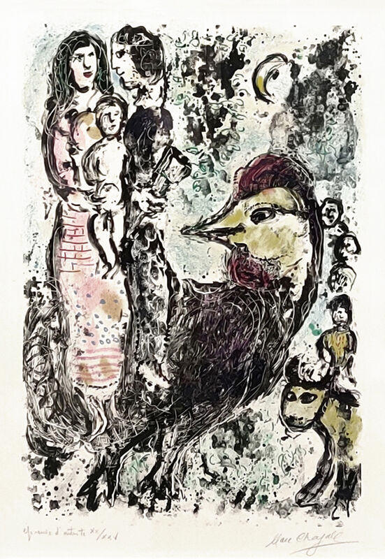 Marc Chagall, ‘LA FAMILLE AU COQ’, 1969, Print, LITHOGRAPH, Gallery Art