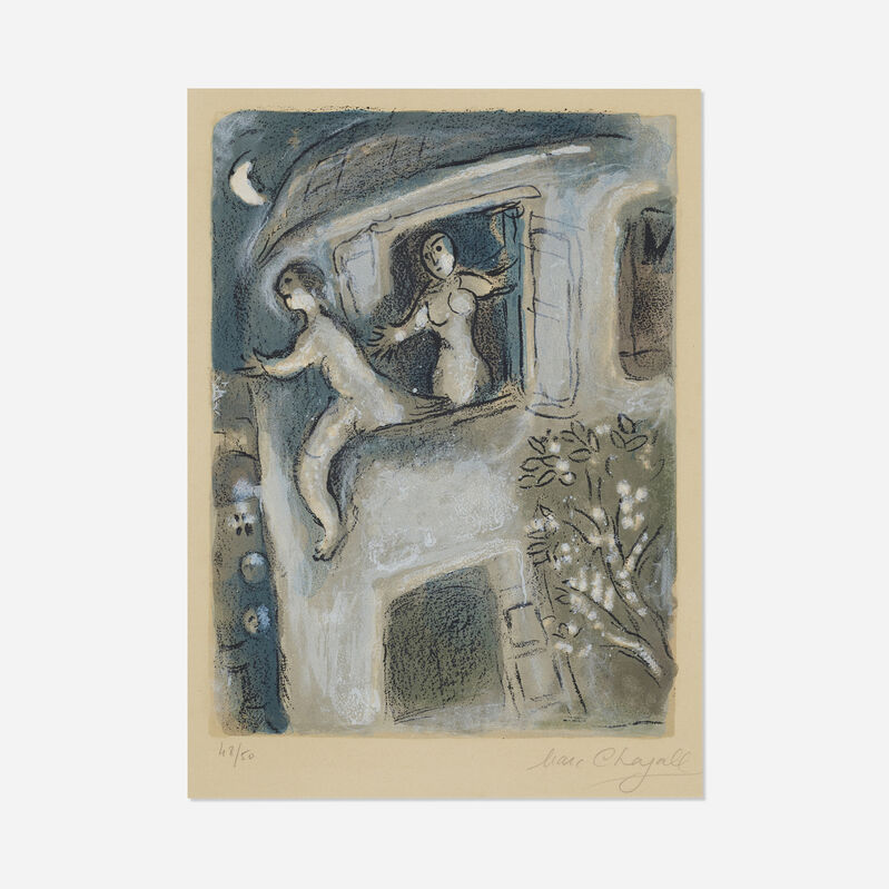 Marc Chagall, ‘David Saved by Michael (from Drawings for The Bible)’, 1960, Print, Lithograph in colors, Rago/Wright/LAMA