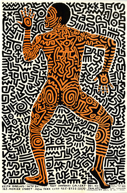 Keith Haring, ‘Keith Haring Into 84 (Haring Bill T. Jones announcement card 1983 Shafrazi)’, 1983, Ephemera or Merchandise, Off-set printed, Lot 180 Gallery