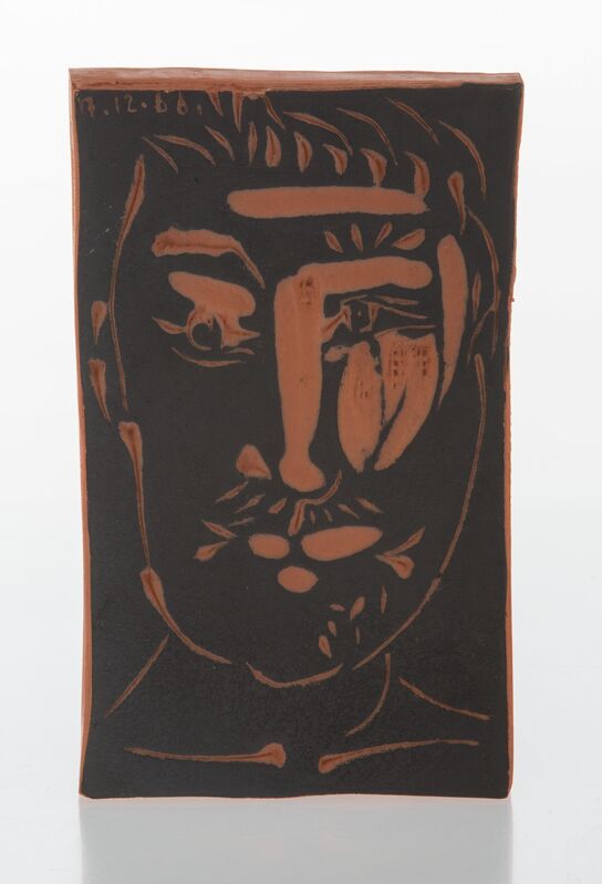 Pablo Picasso, ‘Visage d'homme’, 1966, Design/Decorative Art, Terre de faïence tile, Heritage Auctions
