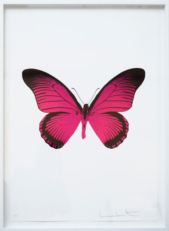 Damien Hirst, ‘The Souls IV - Fuchsia Pink - Raven Black’, 2010, Print, Two color foil block print, David Benrimon Fine Art