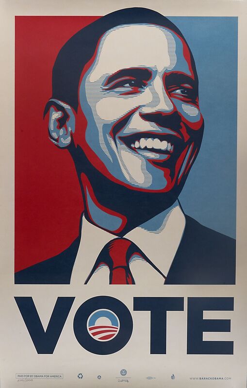 Shepard Fairey, ‘Vote’, 2008, Print, Offset lithograph in colors, Rago/Wright/LAMA