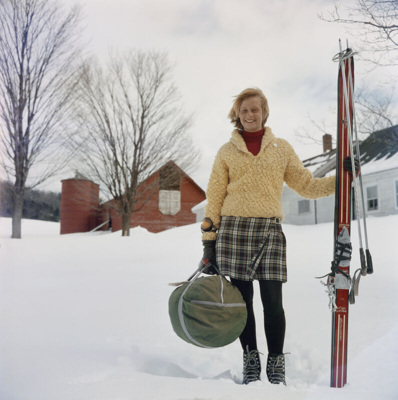 Slim Aarons, ‘Skiing Waitress’, ca. 1960, Photography, C print, IFAC Arts