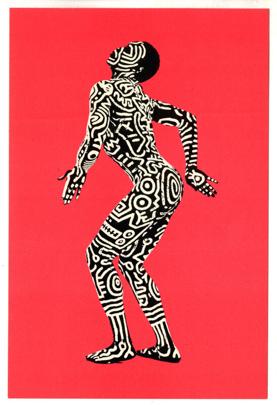 Keith Haring, ‘Keith Haring Into 84 (Keith Haring Tony Shafrazi announcement)’, 1983, Ephemera or Merchandise, Offset printed announcement card, Lot 180 Gallery
