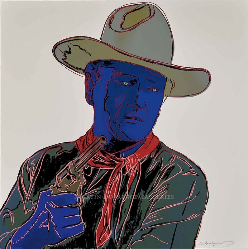 Andy Warhol, ‘John Wayne, 1986 (#377, Cowboys & Indians)’, 1986, Print, Unique trial-proof hand-signed screenprint, Martin Lawrence Galleries