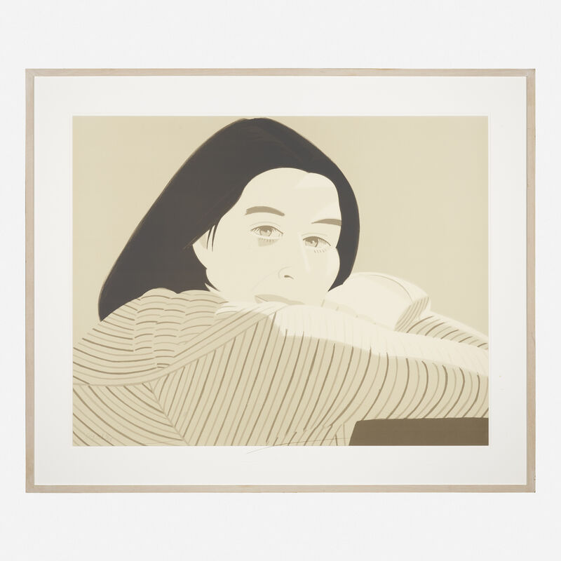 Alex Katz, ‘Striped Jacket’, 1981, Print, Lithograph in colors on Arches Roll Cover paper, Rago/Wright/LAMA